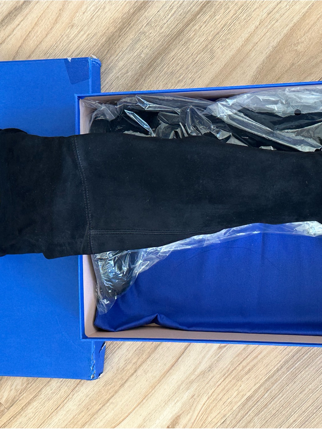 Stuart Weitzman Black Suede Knee-High Boots